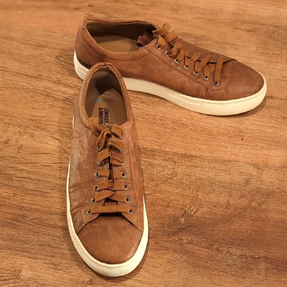 👞 Johnston & Murphy Men's Brown Leather Sneakers - Picture 7 of 10